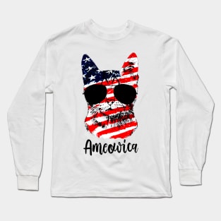 Cat Ameowica July Of 4th Long Sleeve T-Shirt